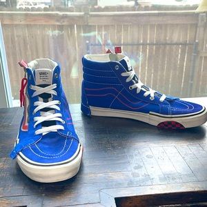 Vans retro mullet flap zipup high top skate shoe